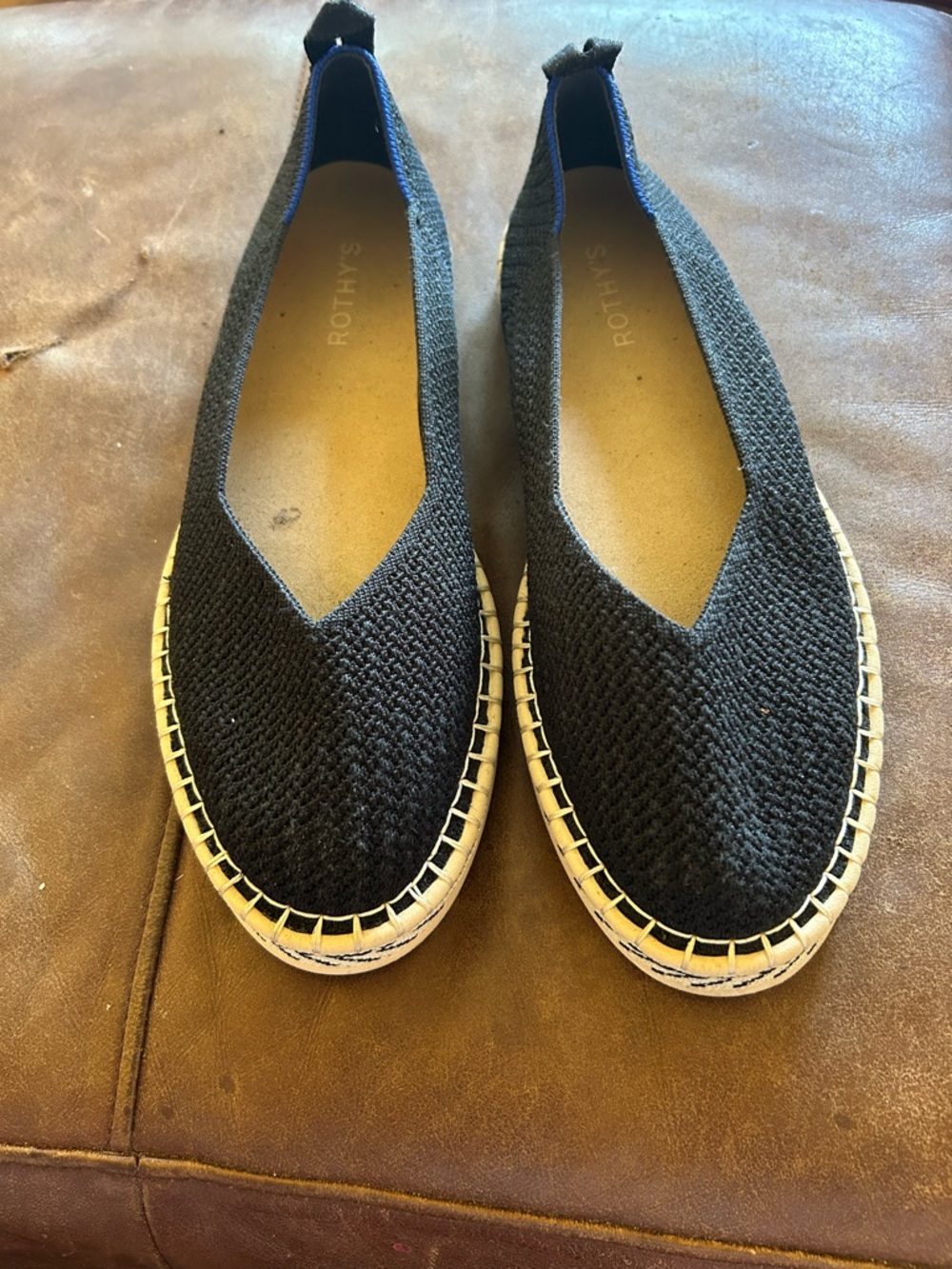 Rothy's Black Knit Espadrille-Style Flats
